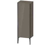 Duravit haut moyen XViu XV1326LB289 50x36x133cm, noir mat, porte à gauche, gris flanelle brillant