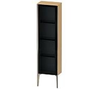 Duravit haut moyen XViu XV1365LB130 40x24x133cm, porte vitrée, champagne mat, porte à gauche, chêne naturel
