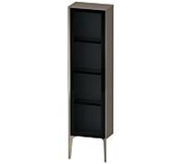 Duravit haut moyen XViu XV1365LB190 40x24x133cm, porte vitrée, champagne mat, porte à gauche, flanelle gris soie mat