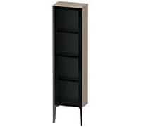 Duravit haut moyen XViu XV1365LB275 40x24x133cm, porte en verre, noir mat, porte à gauche, lin