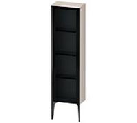 Duravit haut moyen XViu XV1365LB291 40x24x133cm, porte vitrée, noir mat, porte à gauche, taupe mat
