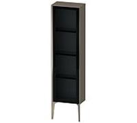 Duravit haut moyen XViu XV1365RB189 40x24x133cm, porte vitrée, champagne mat, porte à droite, gris flanelle brillant