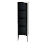 Duravit haut moyen XViu XV1365RB218 40x24x133cm, porte en verre, noir mat, porte à droite, blanc mat