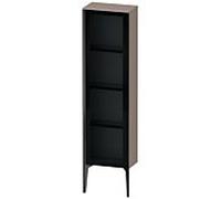Duravit haut moyen XViu XV1365RB243 40x24x133cm, porte en verre, noir mat, porte à droite, basalte mat