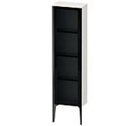 Duravit haut moyen XViu XV1365RB285 40x24x133cm, porte en verre, noir mat, porte à droite, blanc brillant