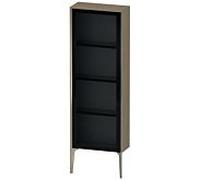 XViu Duravit haute XV1366LB135 50x24x133cm, porte vitrée, champagne mat, porte à gauche, chêne terra