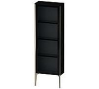 Duravit haut moyen XViu XV1366LB140 50x24x133cm, porte vitrée, champagne mat, porte à gauche, noir brillant