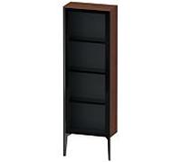 XViu Duravit haute XV1366LB213 50x24x133cm, porte vitrée, noir mat, porte à gauche, noyer américain