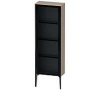 XViu Duravit haute XV1366LB275 50x24x133cm, porte en verre, noir mat, porte à gauche, lin