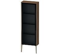 XViu Duravit haute XV1366RB121 50x24x133cm, porte vitrée, champagne mat, porte à droite, noyer foncé