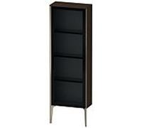 XViu Duravit haute XV1366RB169 50x24x133cm, porte vitrée, champagne mat, porte à droite, noyer brossé