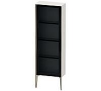 XViu Duravit haute XV1366RB185 50x24x133cm, porte vitrée, champagne mat, porte à droite, blanc brillant