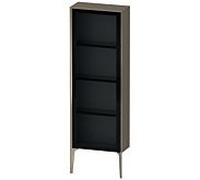 Duravit haut moyen XViu XV1366RB189 50x24x133cm, porte vitrée, champagne mat, porte à droite, gris flanelle brillant