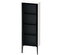 XViu Duravit haute XV1366RB218 50x24x133cm, porte vitrée, noir mat, porte à droite, blanc mat