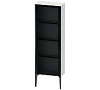 XViu Duravit haute XV1366RB222 50x24x133cm, porte en verre, noir mat, porte à droite, blanc brillant
