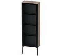 XViu Duravit haute XV1366RB243 50x24x133cm, porte en verre, noir mat, porte à droite, basalte mat
