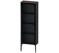 Duravit haut moyen XViu XV1366RB272 50x24x133cm, porte en verre, noir mat, porte à droite, chêne foncé brossé