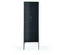 XViu Duravit haute XV1367LB122 40x36x133cm, porte vitrée, champagne mat, porte à gauche, blanc brillant