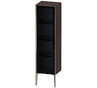 XViu Duravit haute XV1367LB172 40x36x133cm, porte vitrée, champagne mat, porte à gauche, chêne foncé brossé