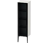 XViu Duravit haute XV1367LB222 40x36x133cm, porte en verre, noir mat, porte à gauche, blanc brillant