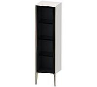 Duravit haut moyen XViu XV1367RB185 40x36x133cm, porte vitrée, champagne mat, porte à droite, blanc brillant
