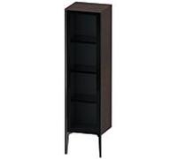 XViu Duravit haute XV1367RB272 40x36x133cm, porte en verre, noir mat, porte à droite, chêne foncé brossé
