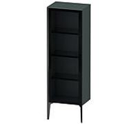 Duravit haut moyen XViu XV1368LB238 50x36x133cm, porte en verre, noir mat, porte à gauche, gris dolomiti brillant