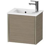 Duravit Meuble sous-vasque XViu XV4024LB135 41x29x40cm, suspendu, champagne mat, charnière à gauche, chêne terra