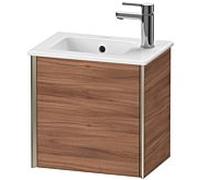 Duravit Meuble sous-vasque XViu XV4024LB179 41x29x40cm, suspendu, champagne mat, charnière à gauche, noyer naturel