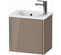 XViu Duravit vasque XV4024LB186 41x29x40cm, suspendu, champagne mat, charnière à gauche, cappuccino brillant