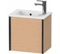 XViu Duravit vasque XV4024LB212 41x29x40cm, suspendu, noir mat, butée à gauche, chêne brossé