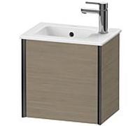 Duravit Meuble sous-vasque XViu XV4024LB235 41x29x40cm, suspendu, noir mat, charnière à gauche, chêne terra