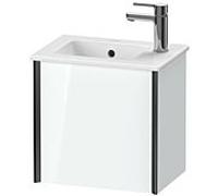 Duravit XViu meuble sous-vasque XV4024LB285 41x29x40cm, suspendu, noir mat, blanc gauche, match1 brillant