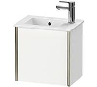 XViu Duravit vasque XV4024RB118 41x29x40cm, suspendu, champagne mat, butée à droite, blanc mat