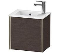 XViu Duravit vasque XV4024RB172 41x29x40cm, suspendu, champagne mat, butée à droite, chêne foncé brossé
