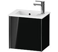 XViu Duravit vasque XV4024RB240 41x29x40cm, suspendu, noir mat, butée à droite, noir brillant