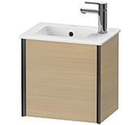 XViu Duravit vasque XV4024RB271 41x29x40cm, suspendu, noir mat, butée à droite, chêne méditerranéen