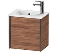 XViu Duravit vasque XV4024RB279 41x29x40cm, suspendu, noir mat, butée à droite, noyer naturel