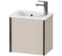 XViu Duravit vasque XV4024RB291 41x29x40cm, suspendu, noir mat, butée à droite, taupe mat