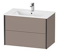 XViu Duravit vasque XV41260B243 81 x 56 x 48 cm, basalte mat, 2 tiroirs, suspendu, noir mat