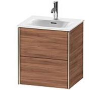 Duravit Meuble sous-vasque XViu XV41310B179 51x42x55.7cm, 2 tiroirs, champagne mat, noyer naturel