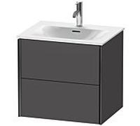 XViu Duravit vasque XV41320B249 61 x 55,7 x 48 cm, graphite mat, 2 tiroirs, noir mat