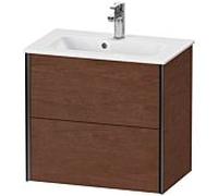 XViu Duravit vasque XV41780B213 61 x 56 x 39 cm, noyer américain, 2 tiroirs, suspendu, noir mat