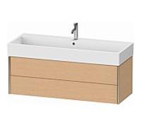 XViu Duravit vasque XV43380B112 118,4 x 39,7 x 45,4 cm, chêne brossé, 2 tiroirs, champagne mat