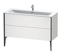 XViu Duravit vasque XV44840B218 121 x 59,4 x 48 cm, blanc , debout, noir mat