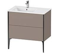 Duravit Meuble sous-vasque XViu XV44860B243 81x48x59,4cm, 2 coulissants, vasque à gauche, noir mat, basalte mat