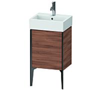 Duravit Meuble sous-vasque XViu XV4531LB279 43,4x33,4x49,3cm, noir mat, gauche, noyer naturel