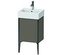 Duravit Meuble sous-vasque XViu XV4531LB290 43,4x33,4x49,3cm, noir mat, gauche, flanelle gris soie mat