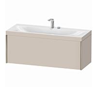 XViu Duravit vasque XV4612EB191C 120x48cm, 2000 , 2 trous pour robinetterie, champagne mat, Cadres C, taupe mat