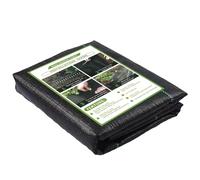 XVZ Toile de Paillage - 4 m x 10 m, 40 m² - 90 g/m² - Perméable à l'eau - Tissu Anti-Mauvaises Herbes - Film pour Plantes - Bache Anti Mauvaise Herbe